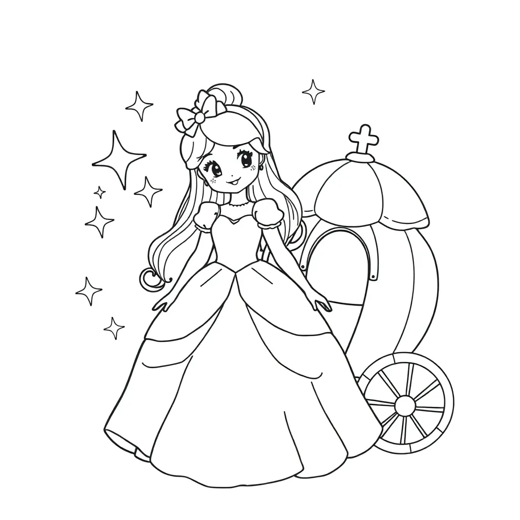 Cinderella coloring page