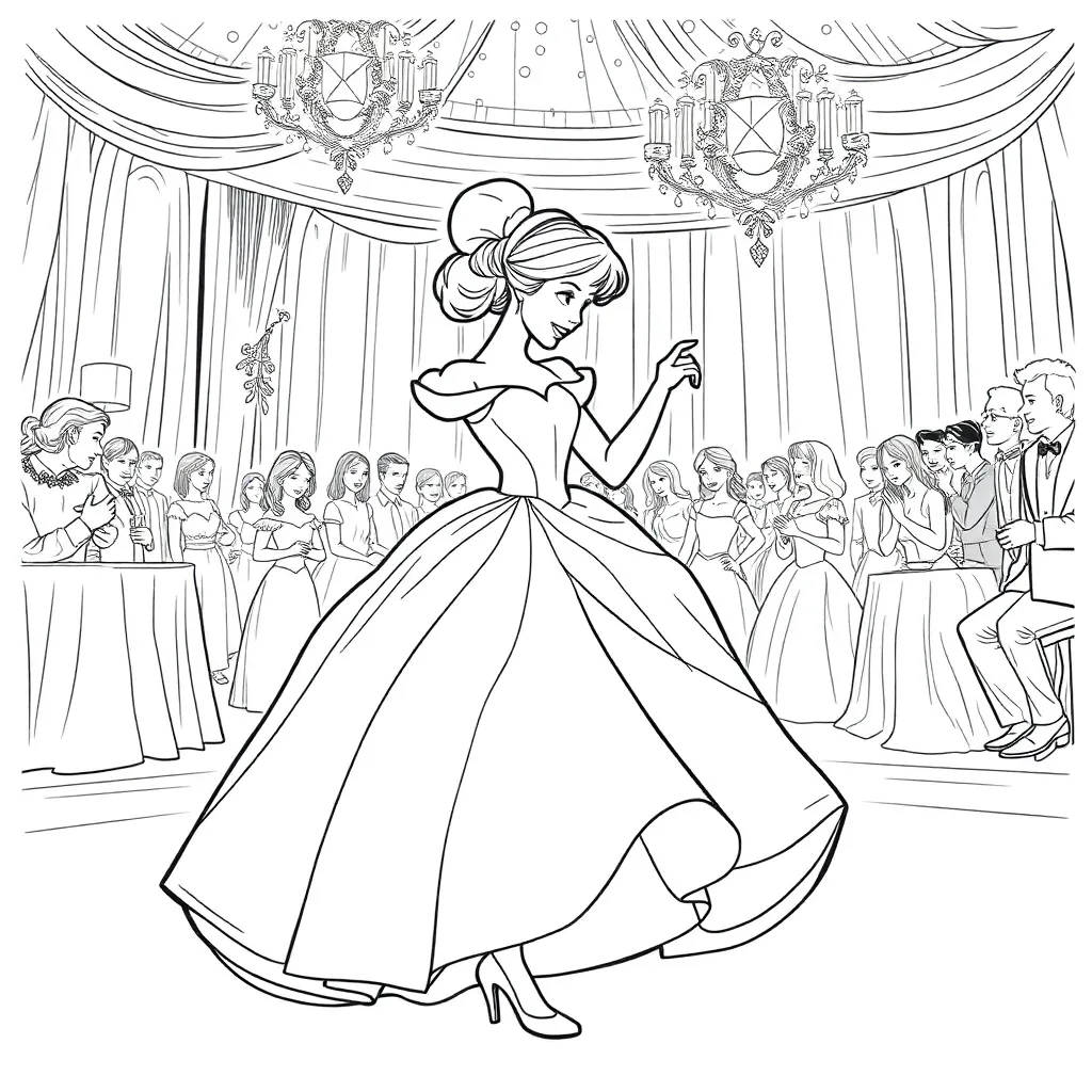 Cinderella coloring page