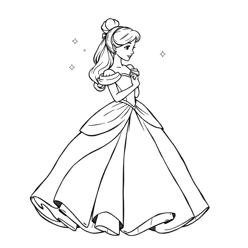 Cinderella coloring page