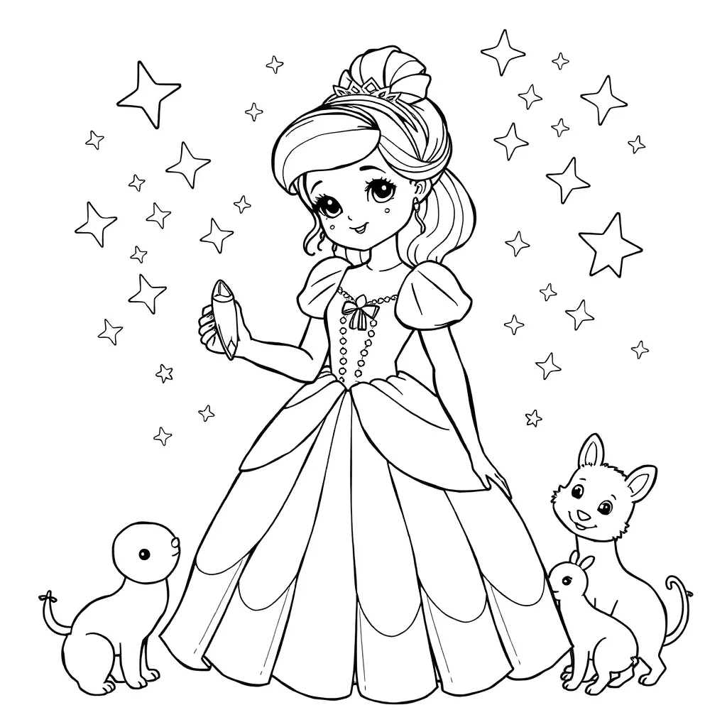 Cinderella coloring page