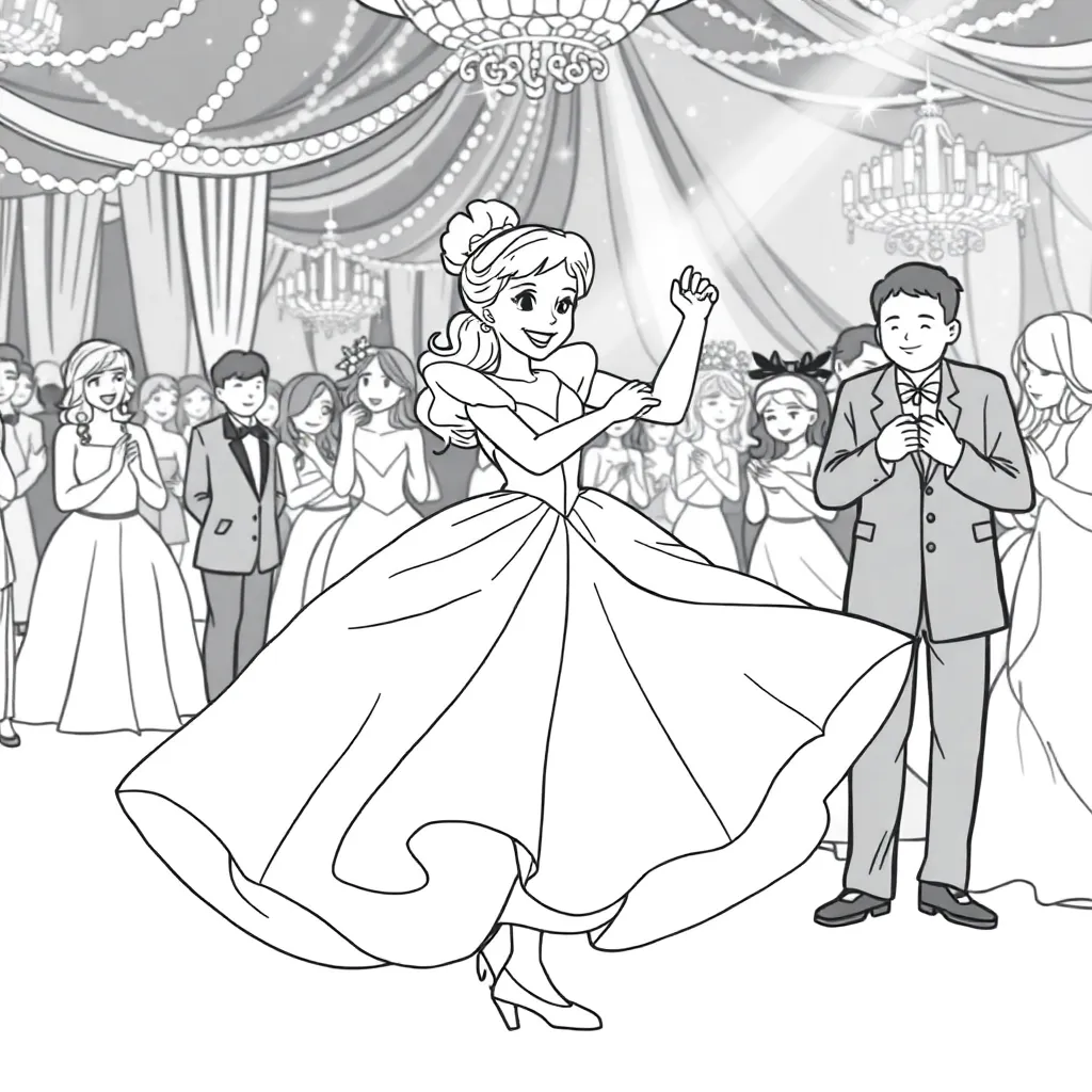 Cinderella coloring page