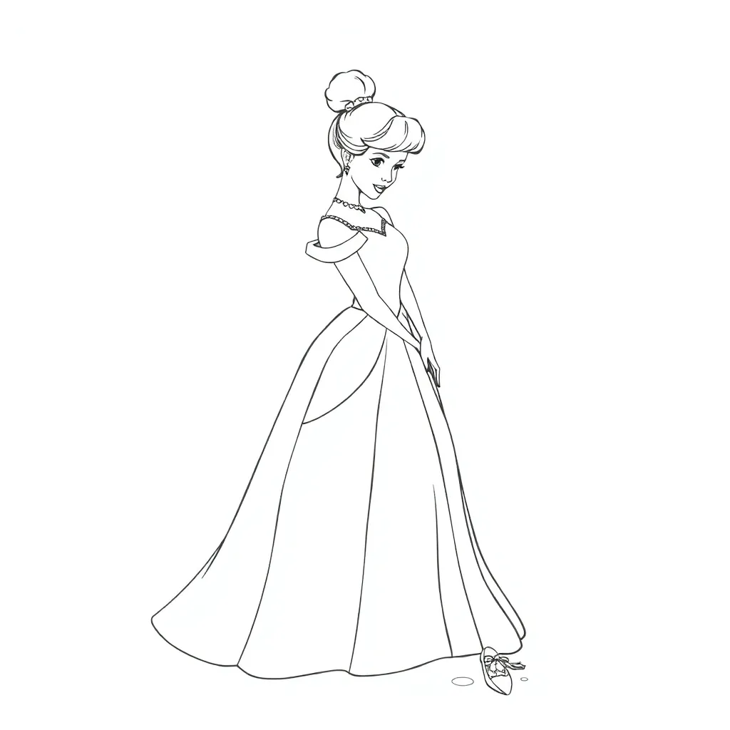 Cinderella coloring page