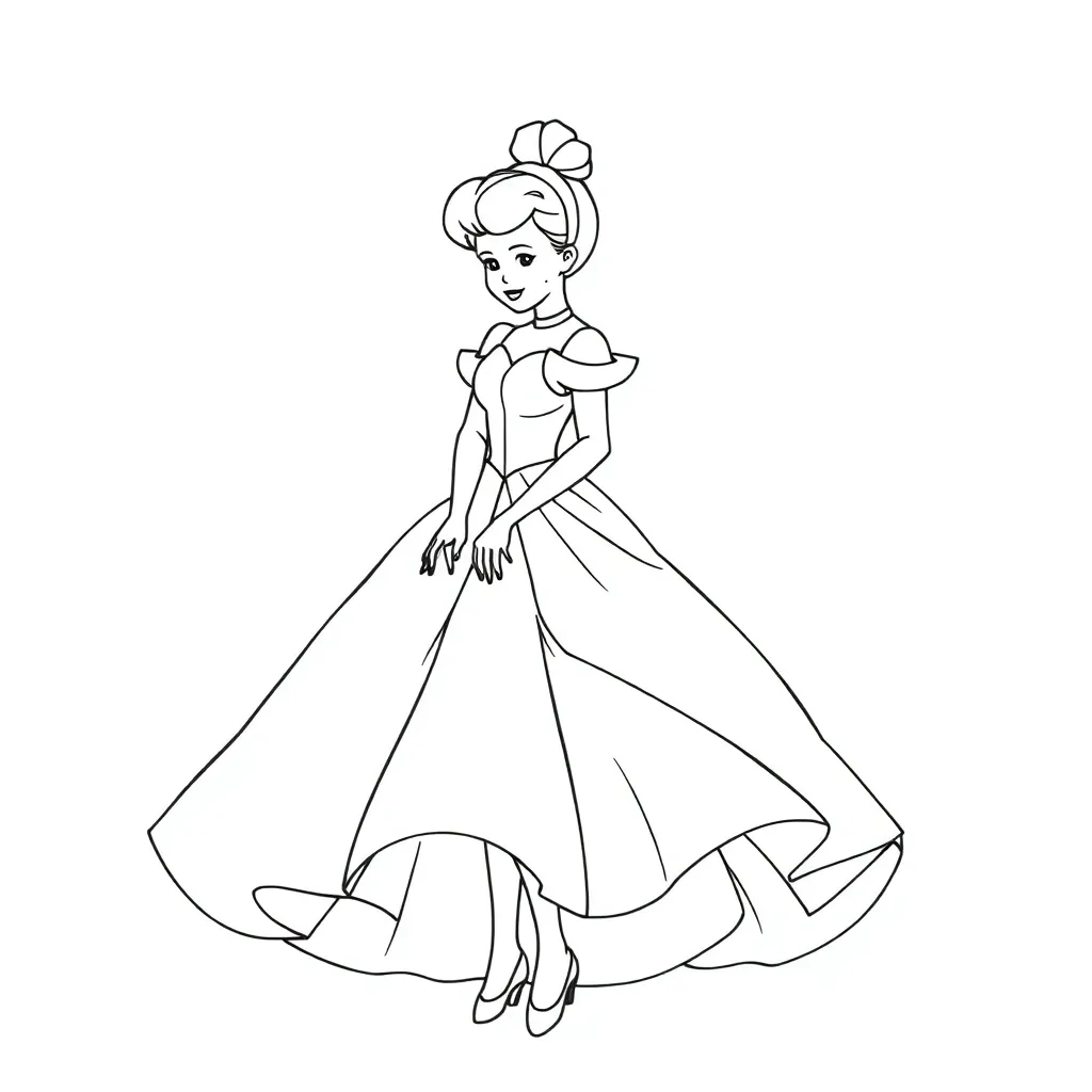 Cinderella coloring page