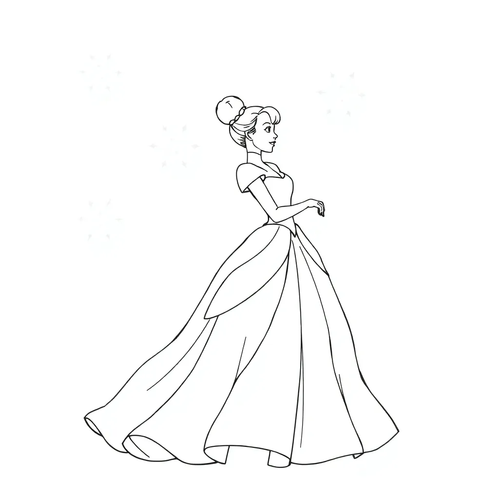 Cinderella coloring page