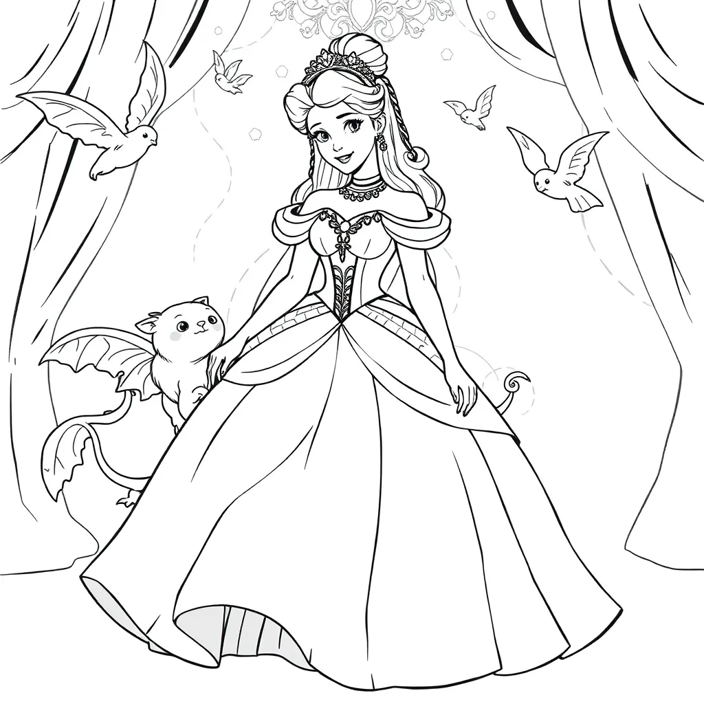 Cinderella coloring page