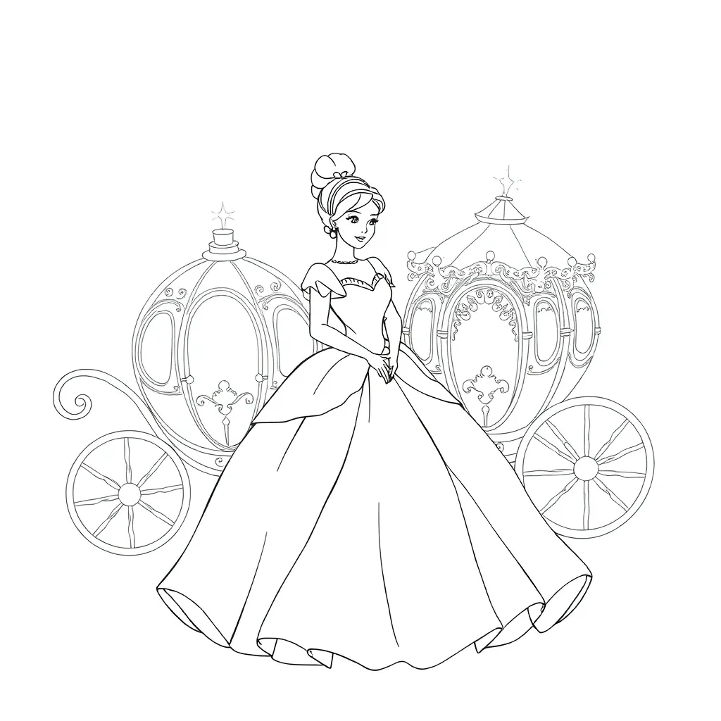 Cinderella coloring page