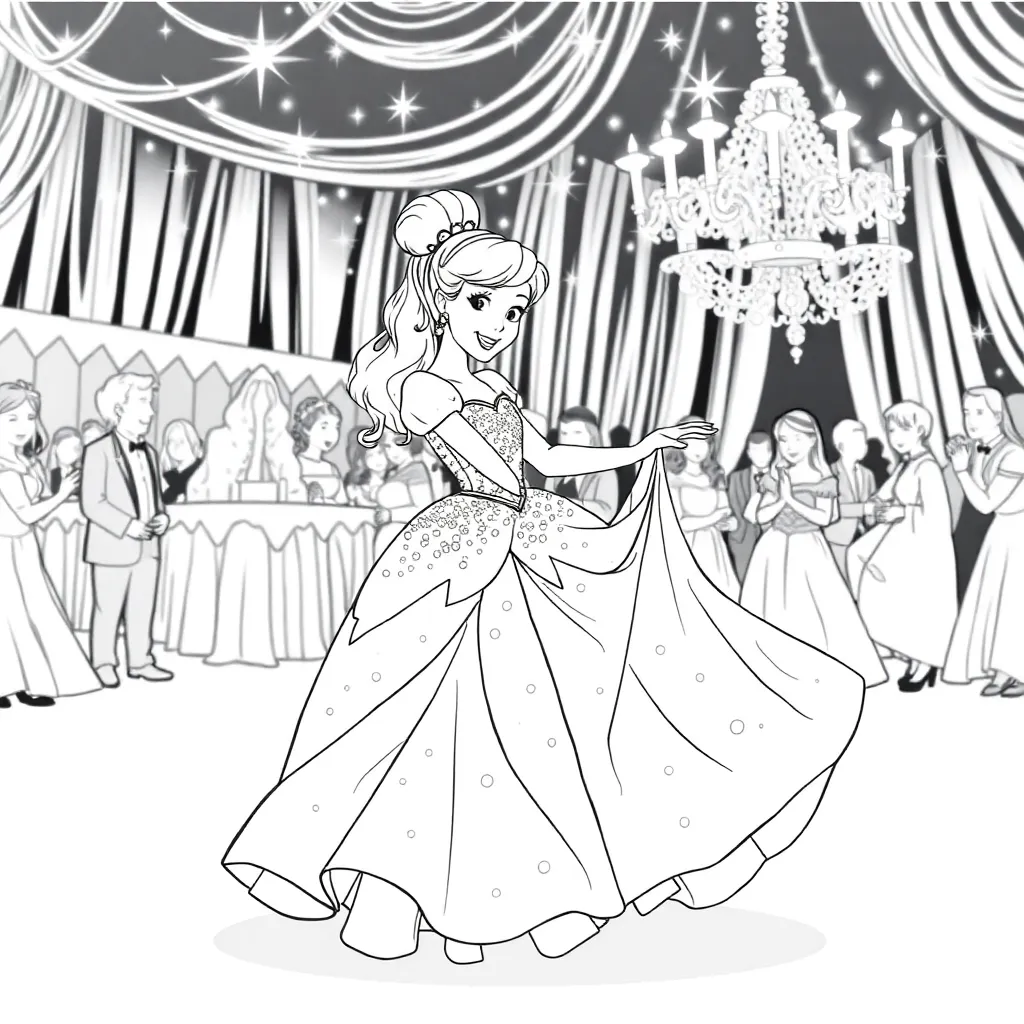 Cinderella coloring page