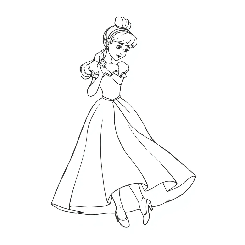 Cinderella coloring page