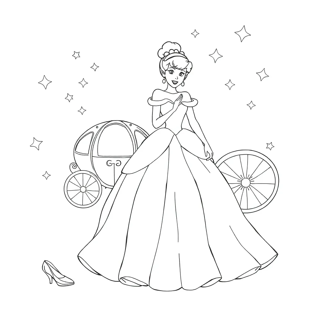 Cinderella coloring page