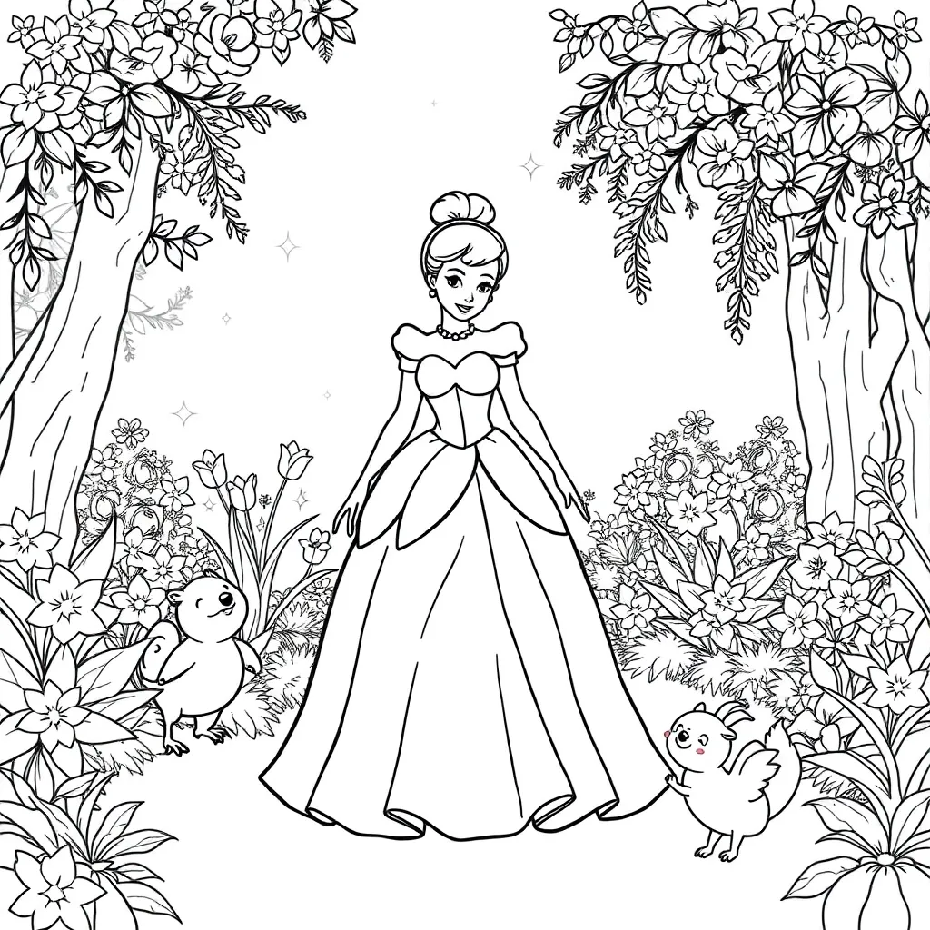 Cinderella coloring page