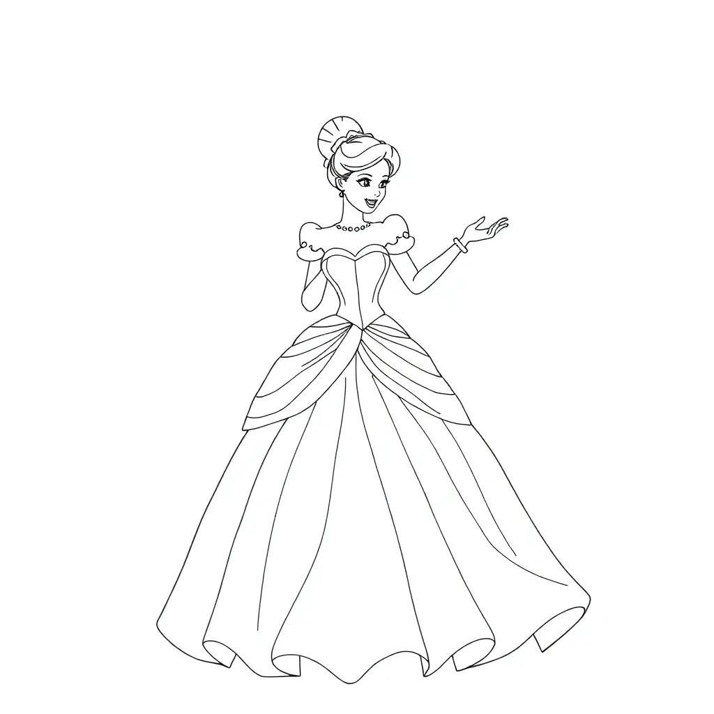 Cinderella coloring page