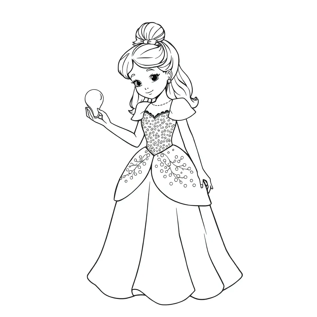 Cinderella coloring page
