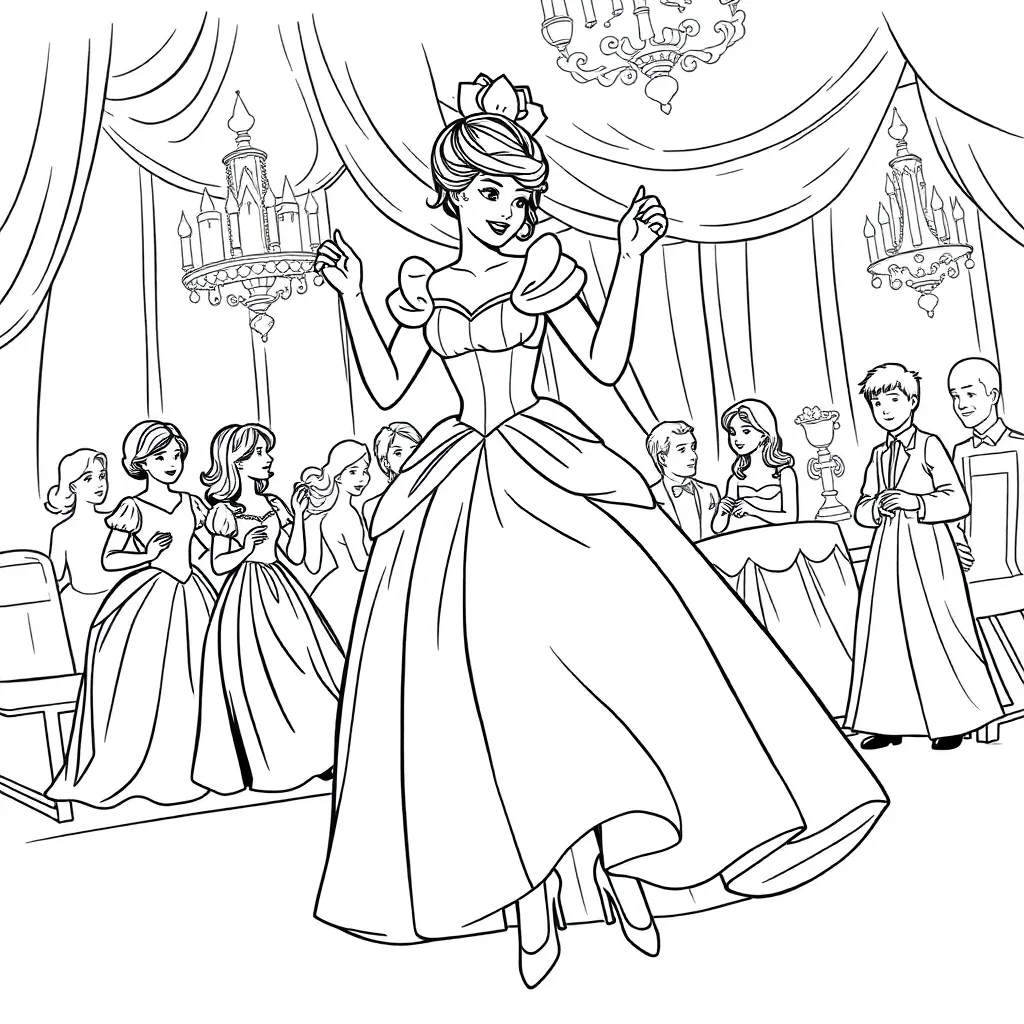 Cinderella coloring page