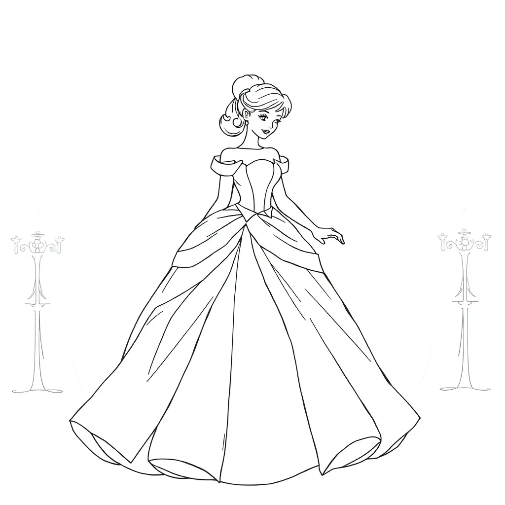 Cinderella coloring page