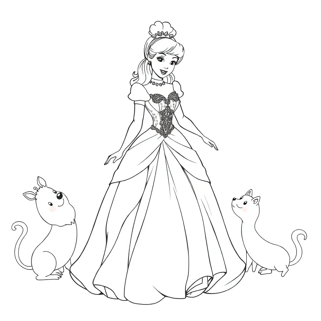 Cinderella coloring page