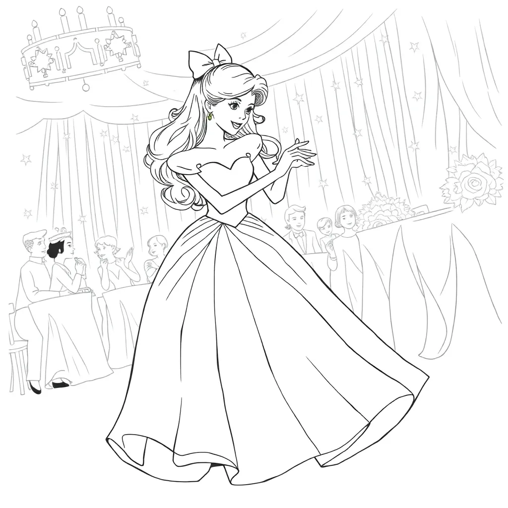 Cinderella coloring page
