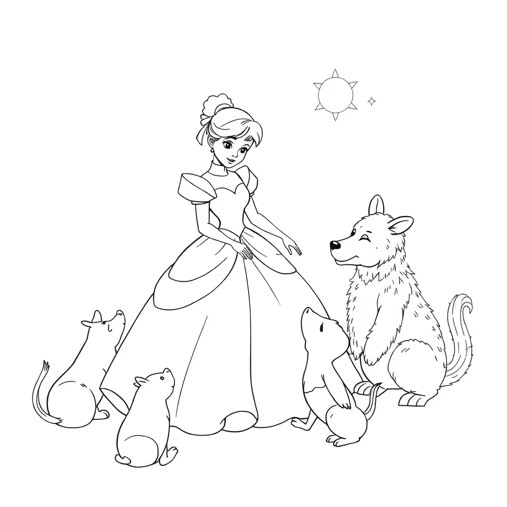 Cinderella coloring page