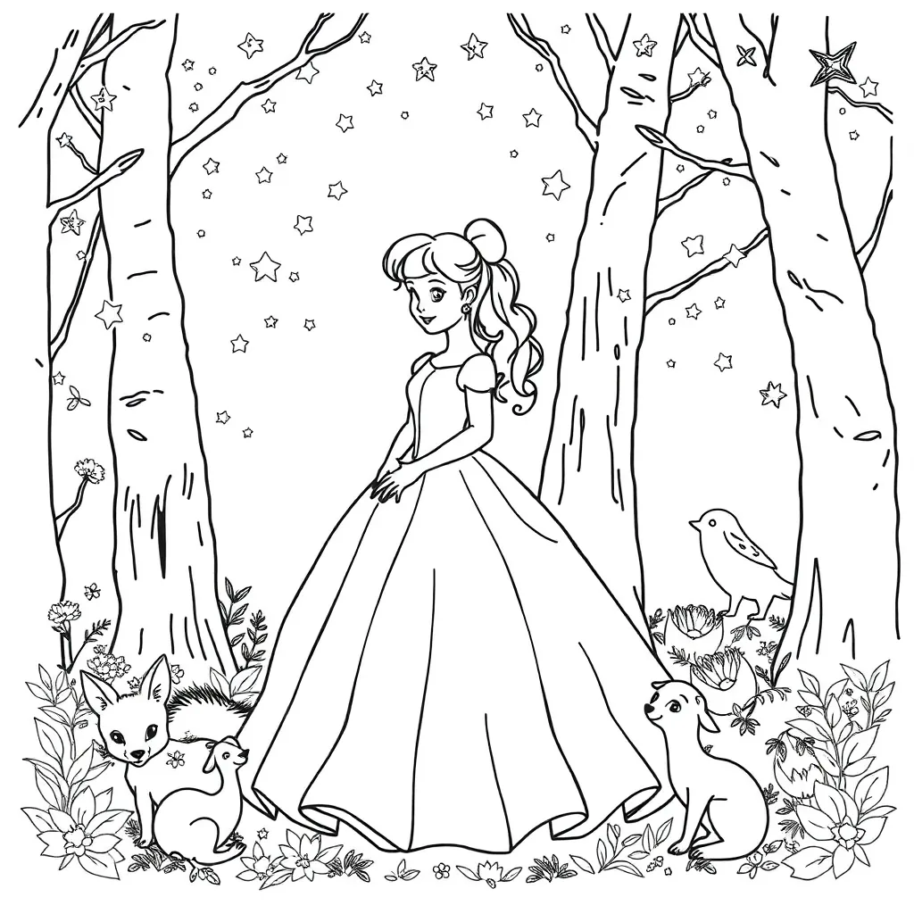 Cinderella coloring page