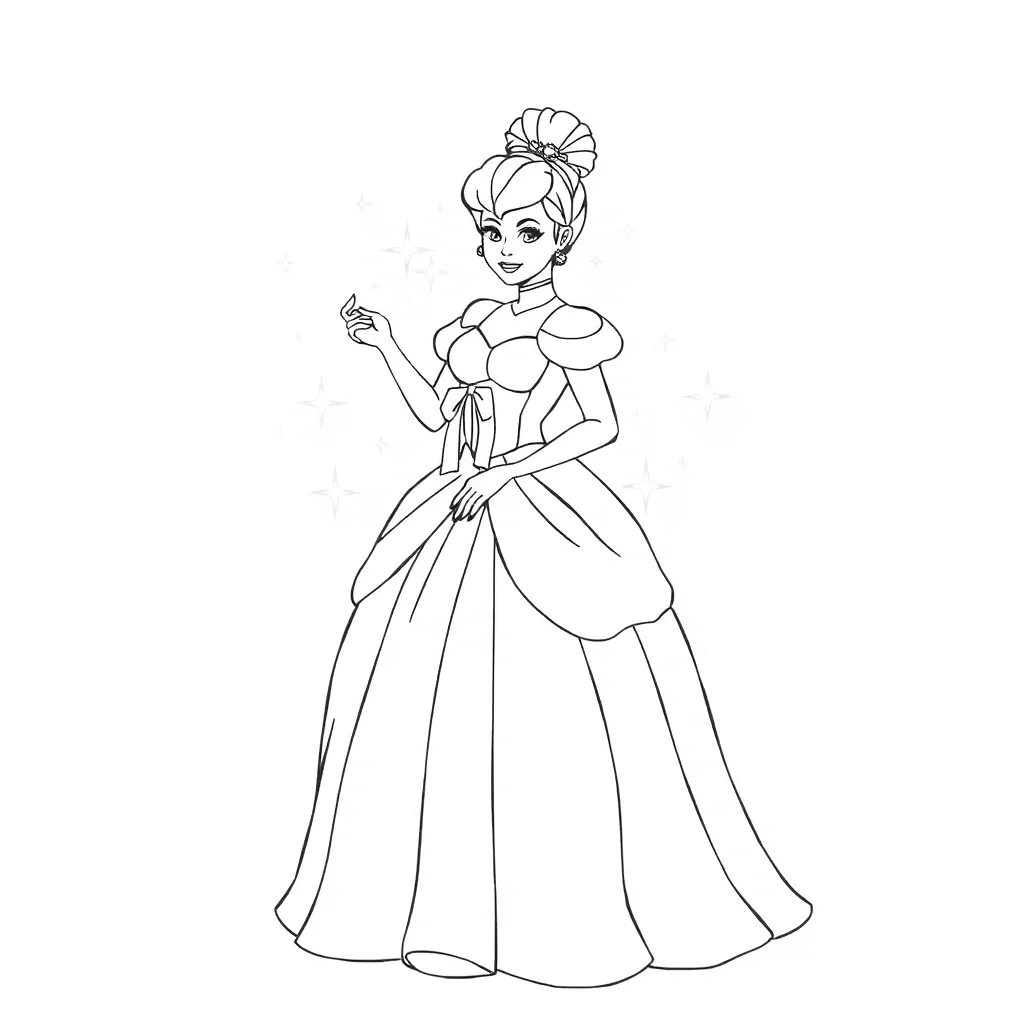 Cinderella coloring page