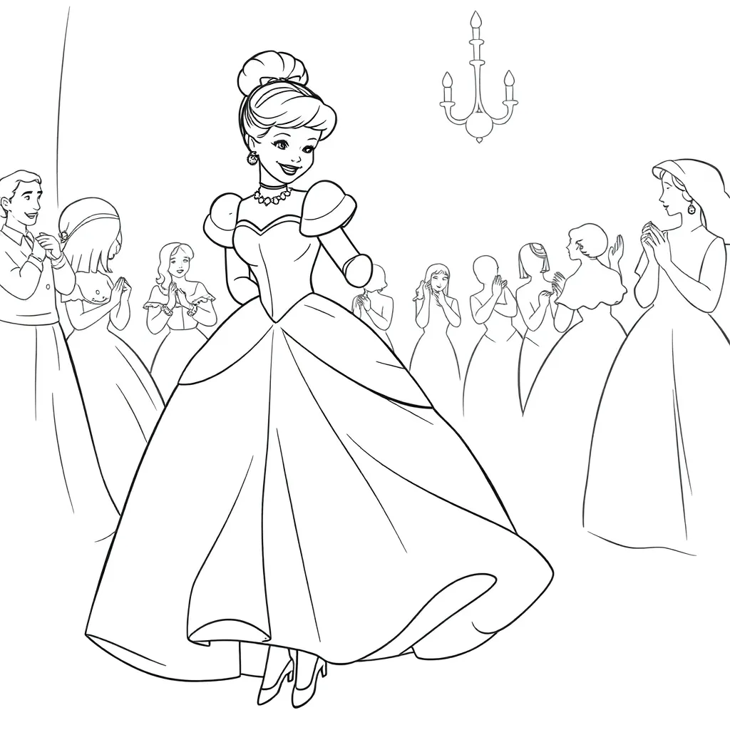 Cinderella coloring page