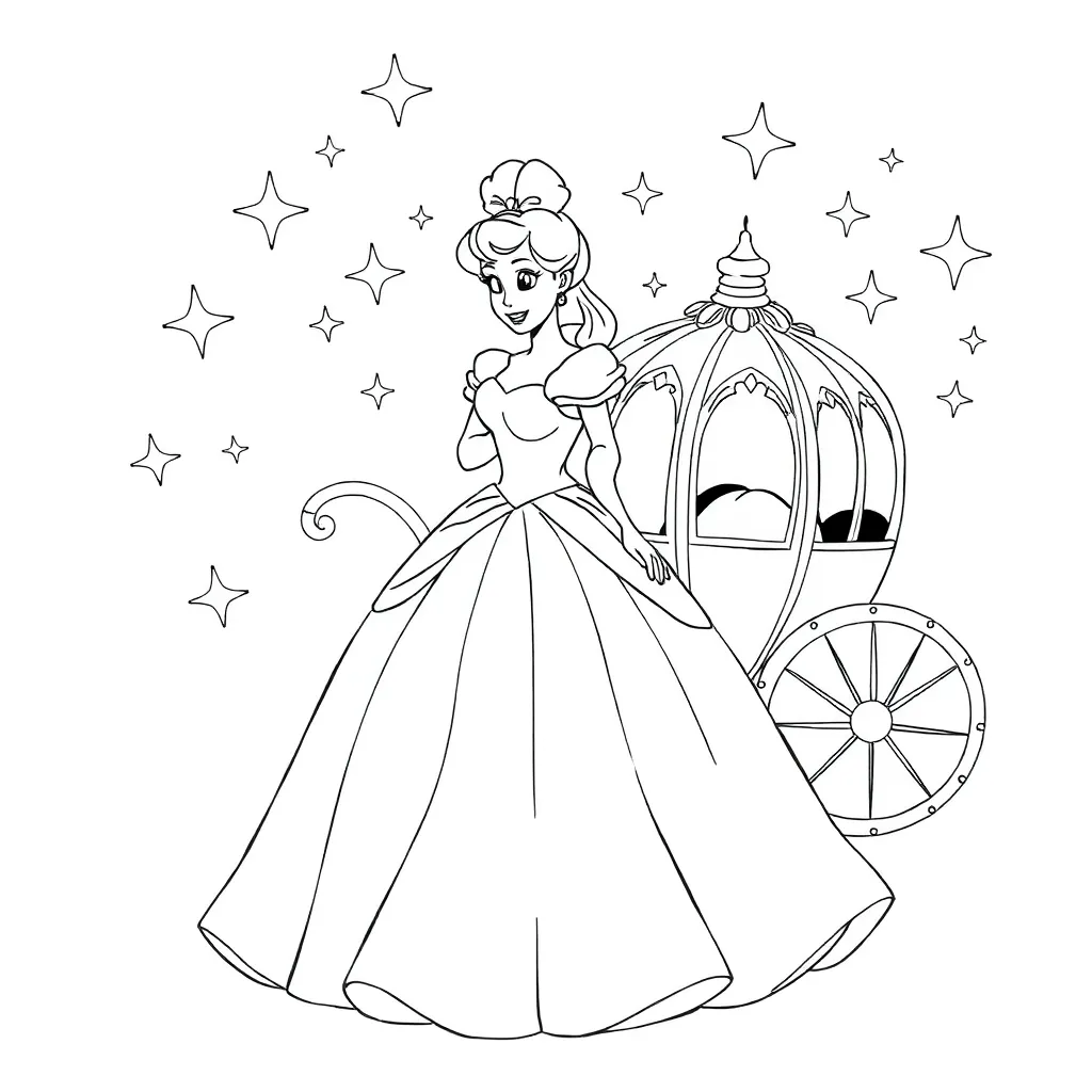 Cinderella coloring page