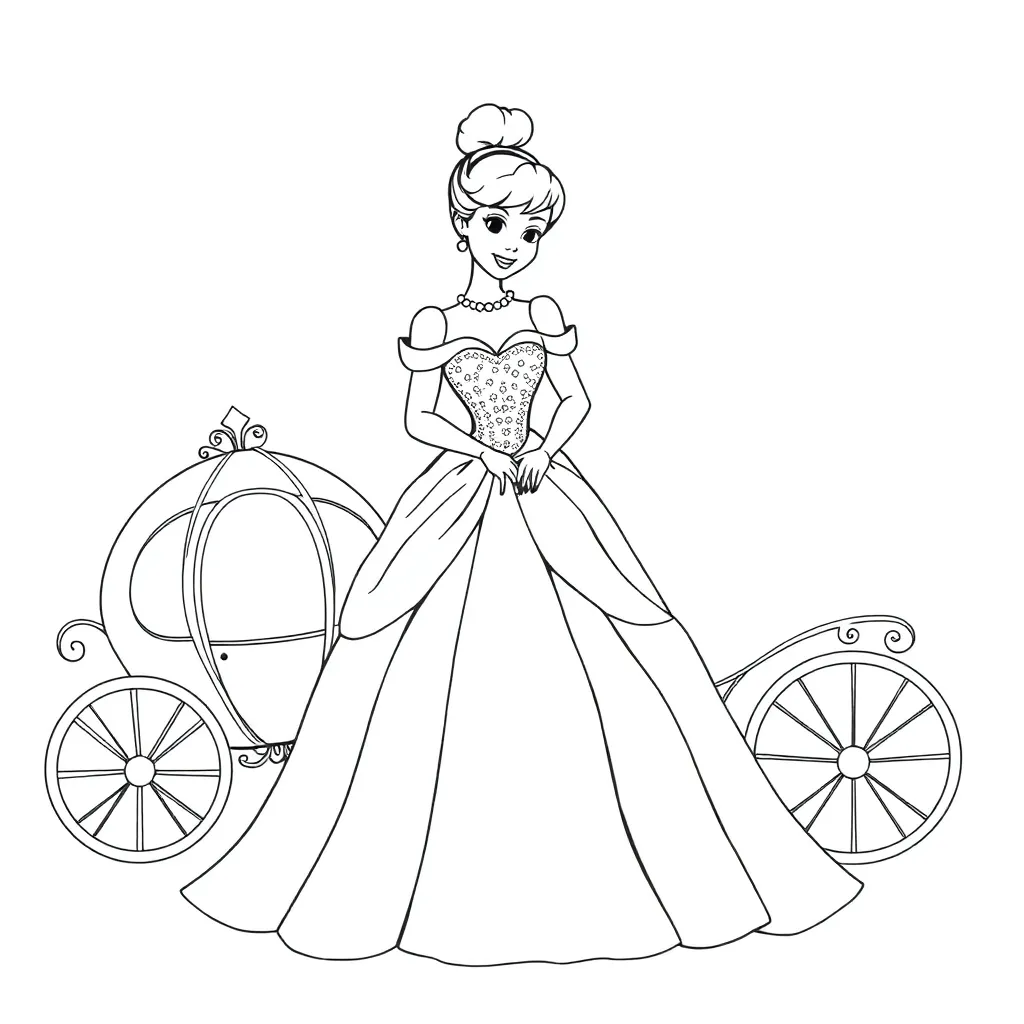 Cinderella coloring page