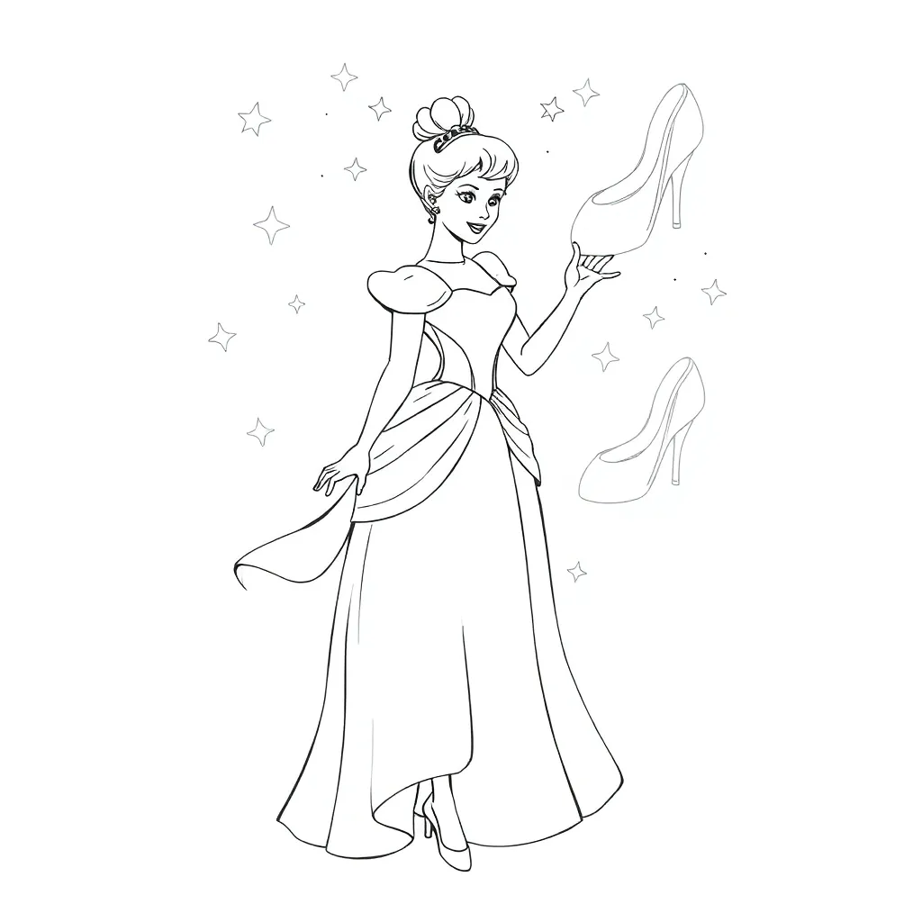 Cinderella coloring page