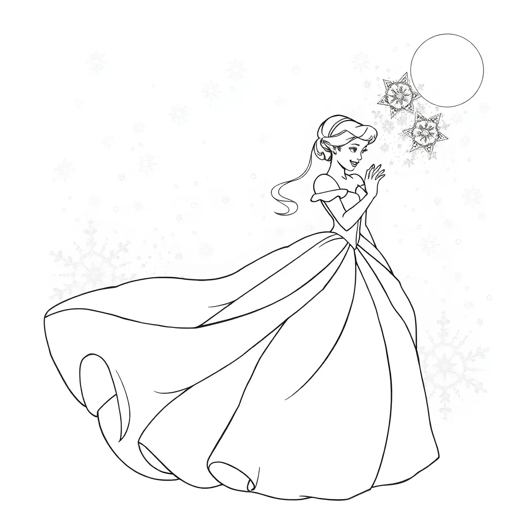Cinderella coloring page