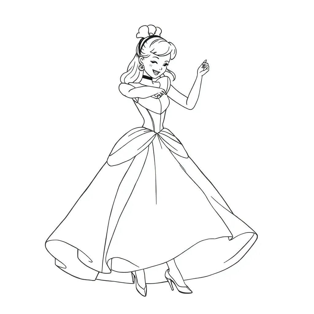 Cinderella coloring page