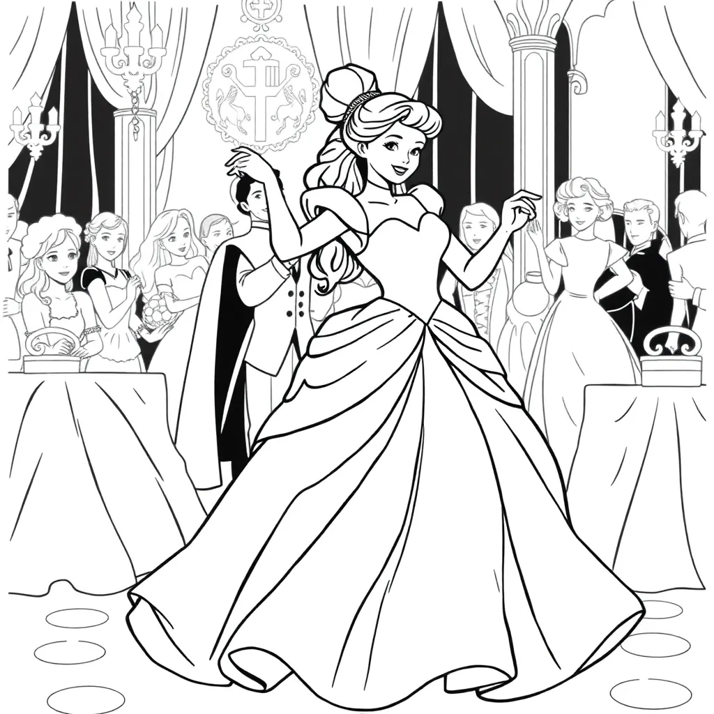 Cinderella coloring page