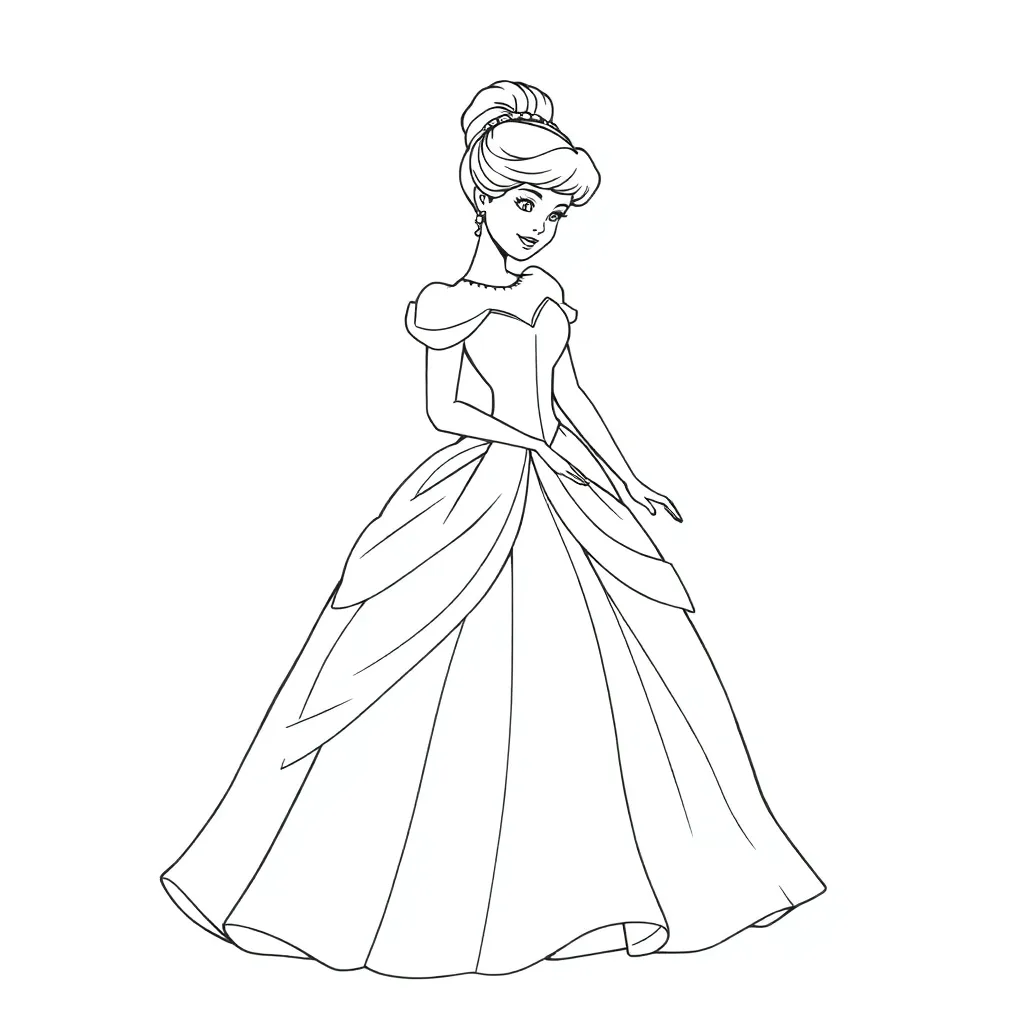 Cinderella coloring page