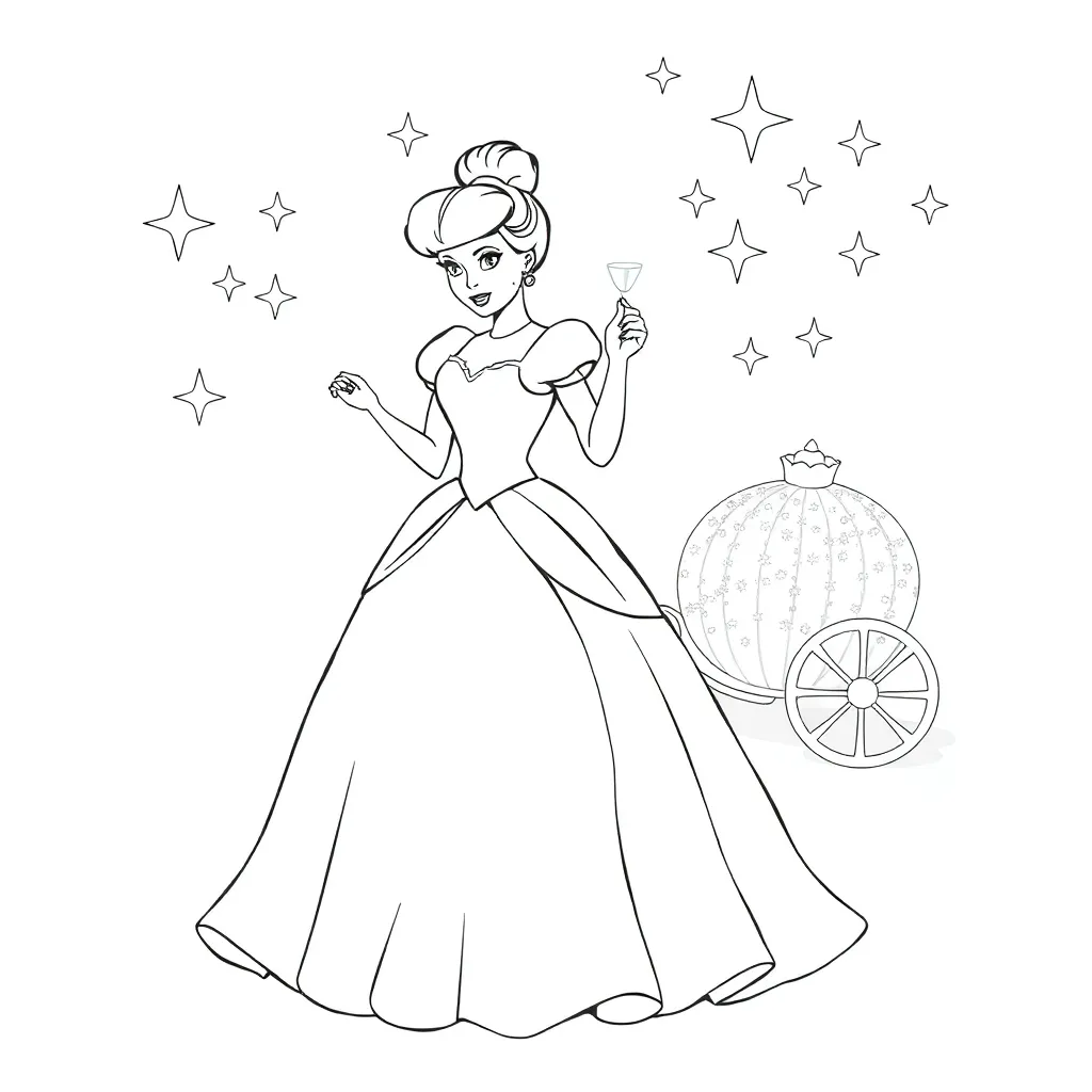 Cinderella coloring page