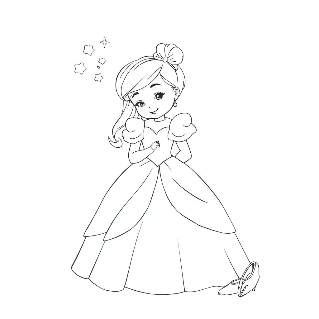 Cinderella coloring page