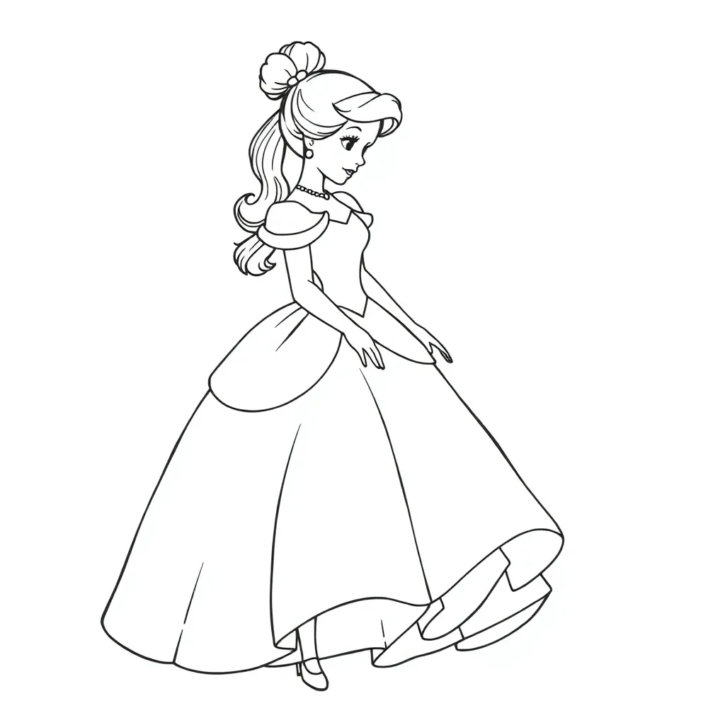 Cinderella coloring page