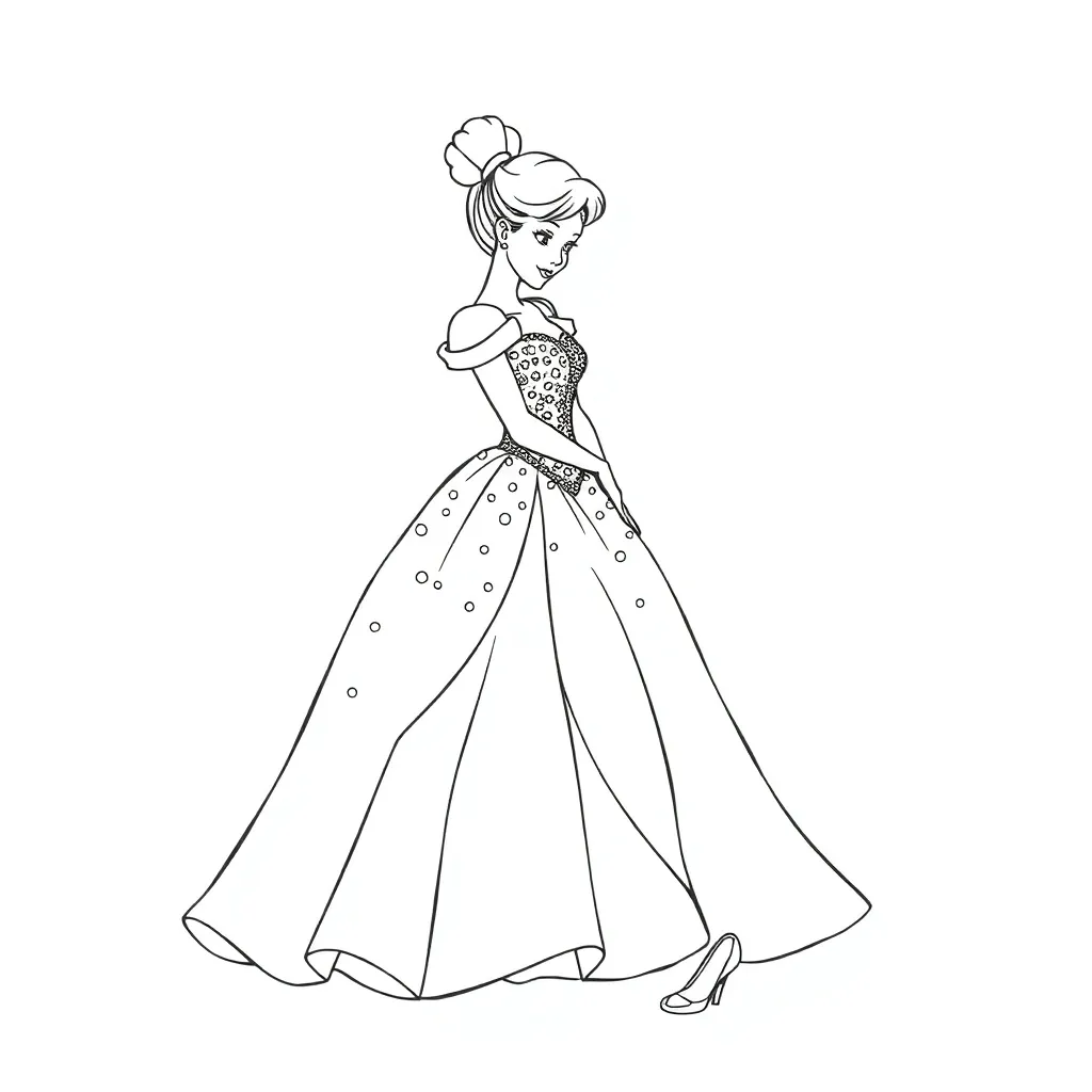 Cinderella coloring page