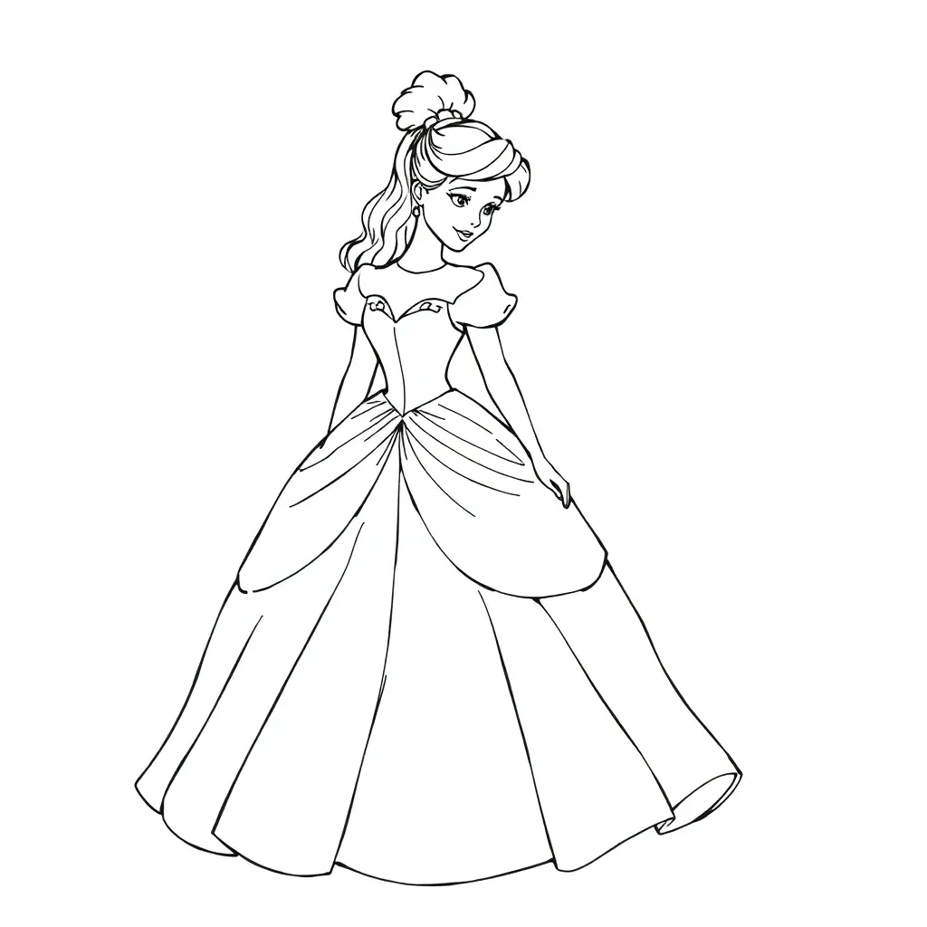 Cinderella coloring page