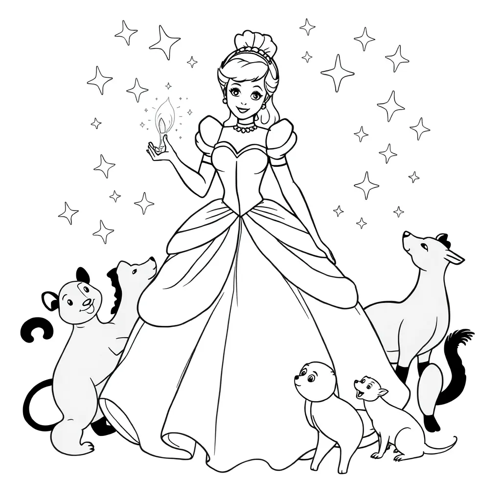 Cinderella coloring page
