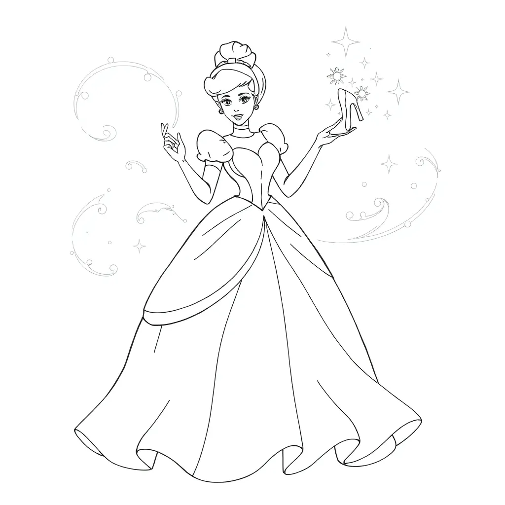 Cinderella coloring page