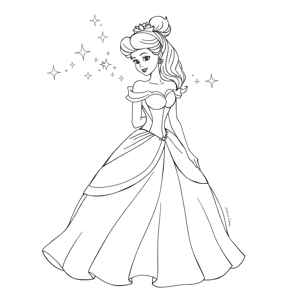 Cinderella coloring page