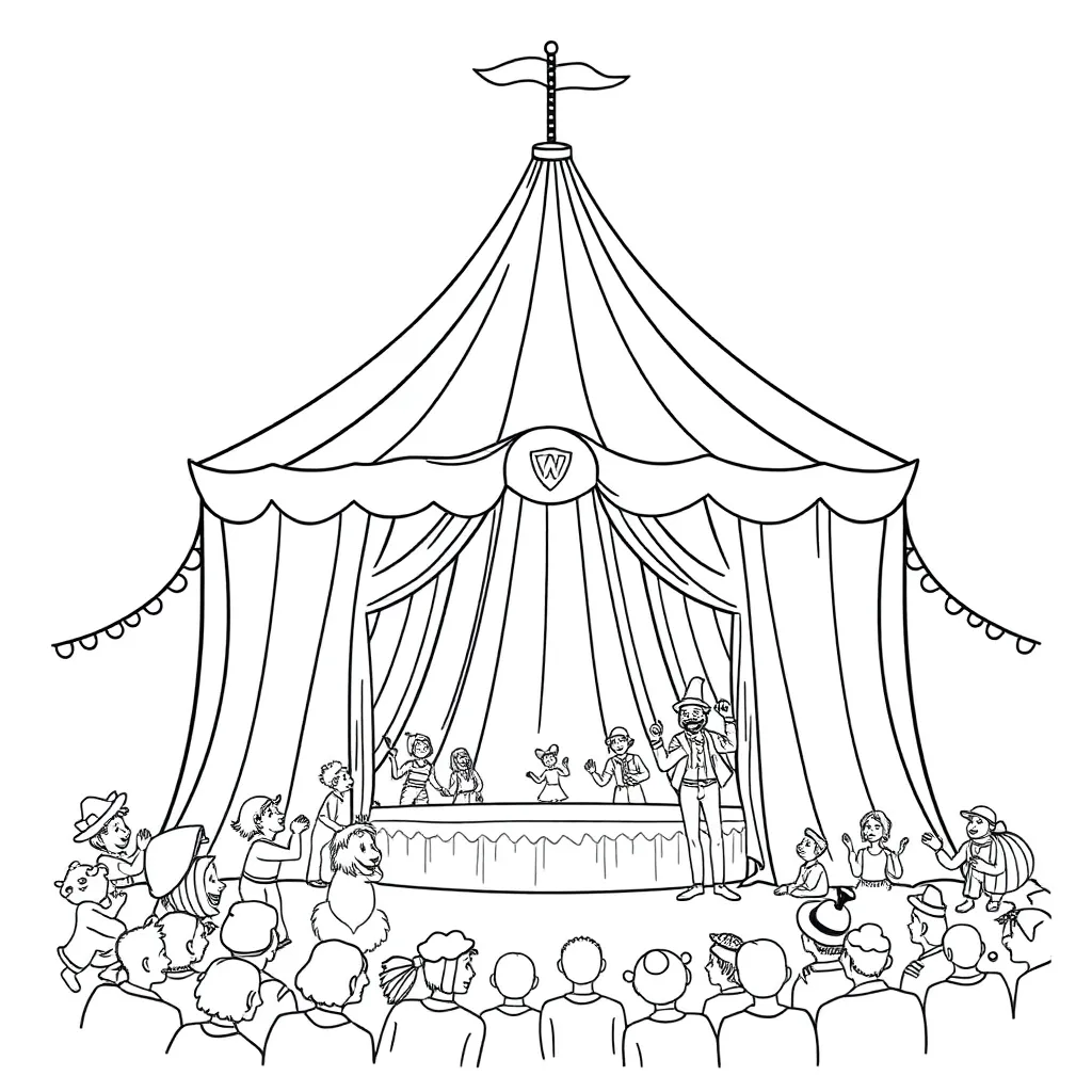 Circus coloring page