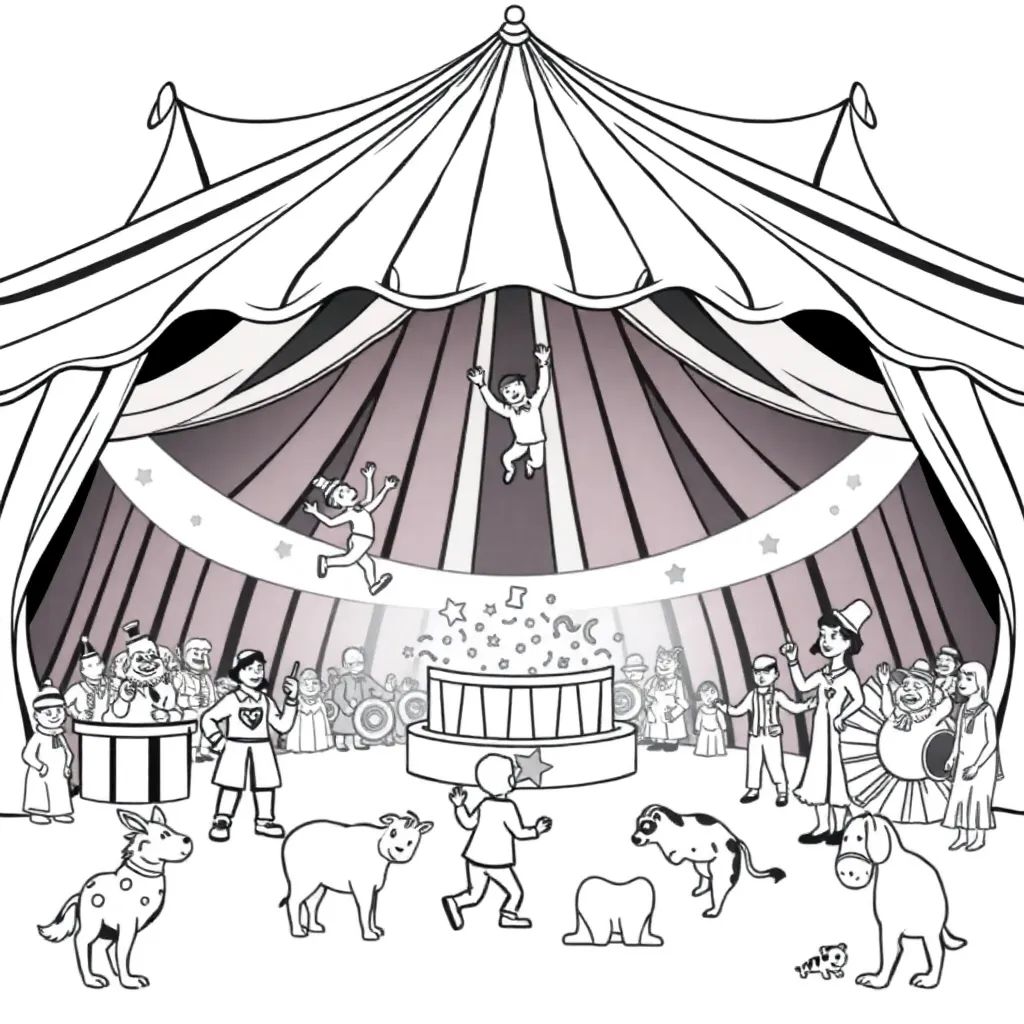 Circus coloring page