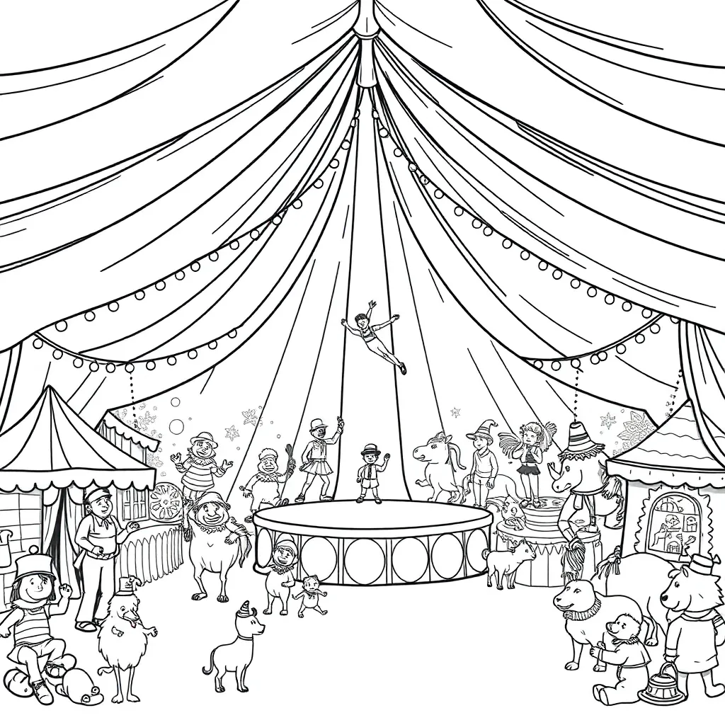 Circus coloring page