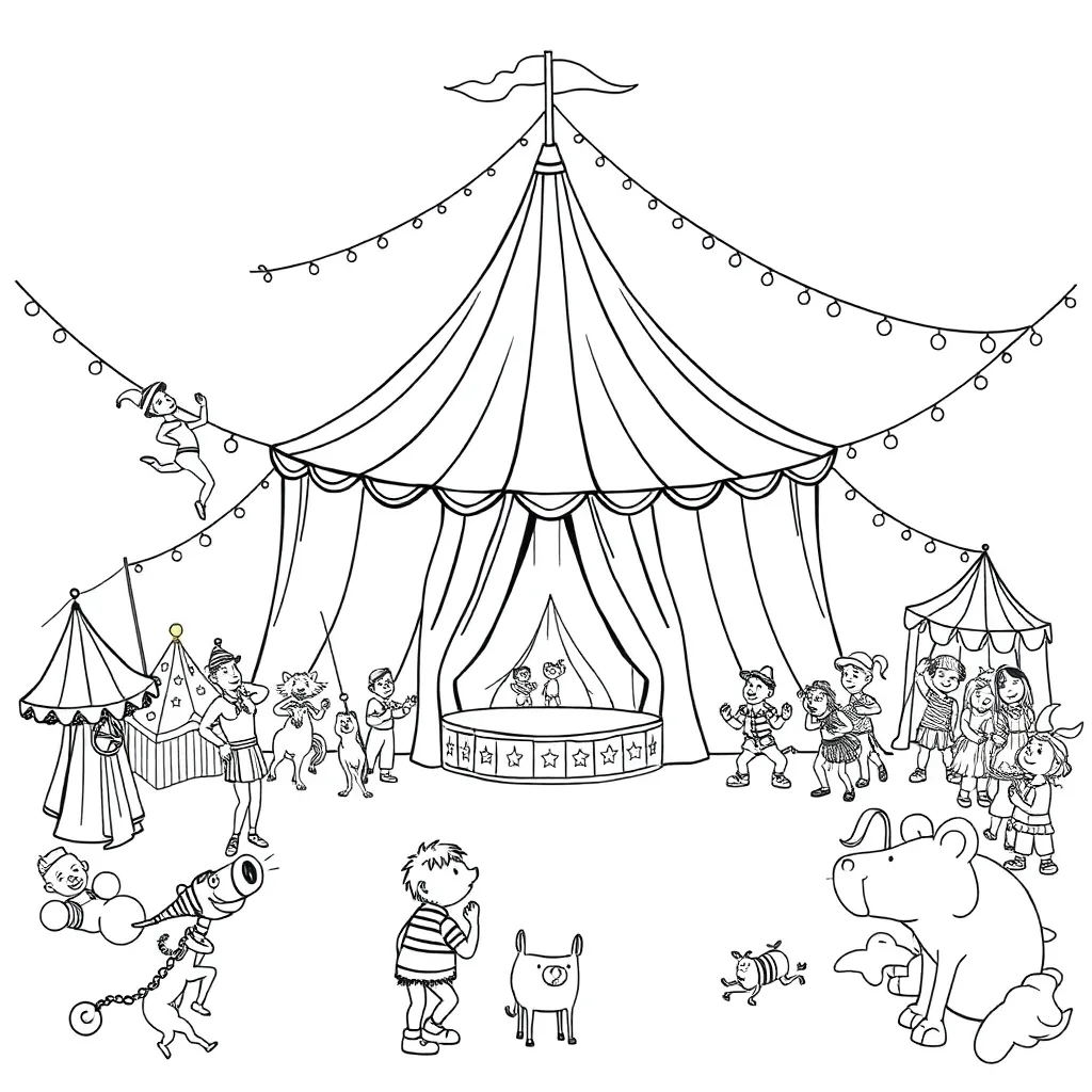 Circus coloring page