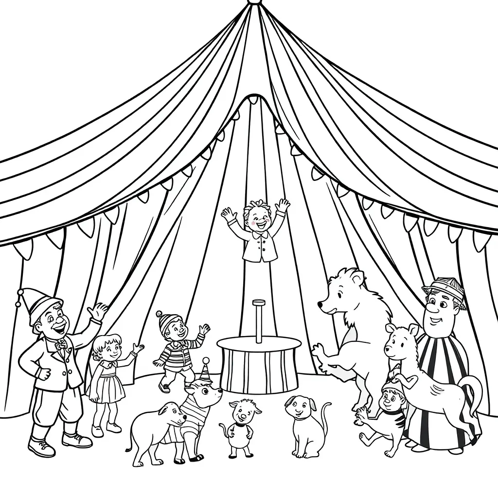 Circus coloring page