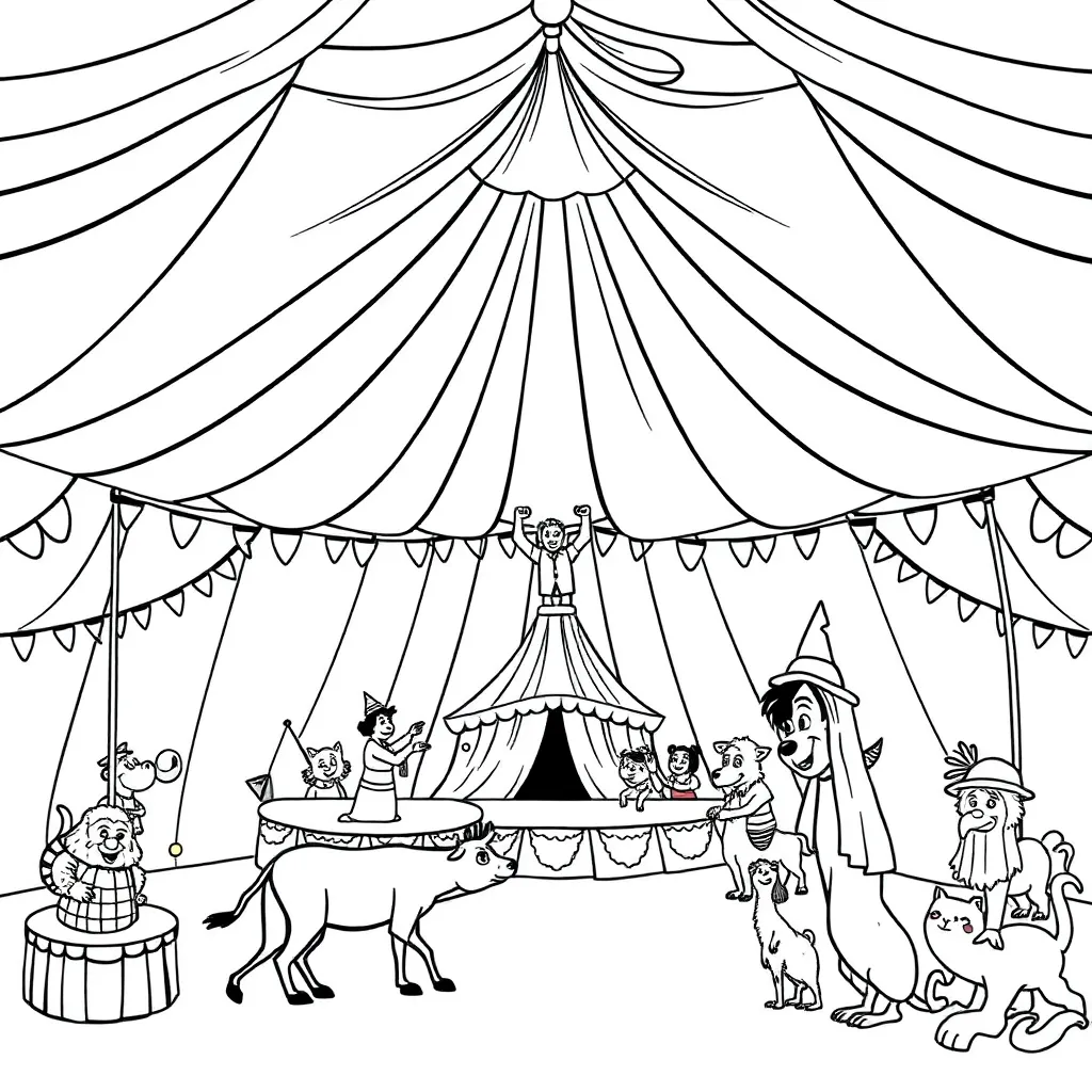 Circus coloring page