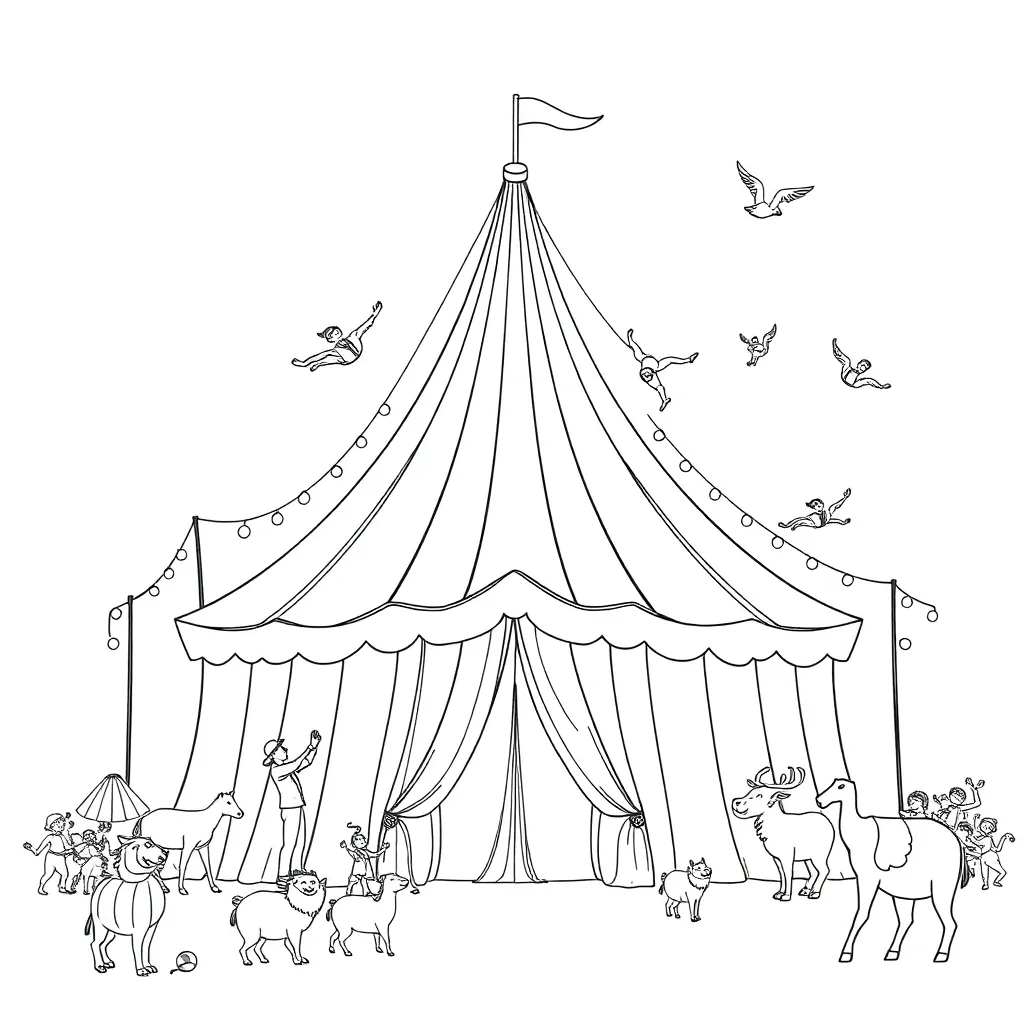 Circus coloring page