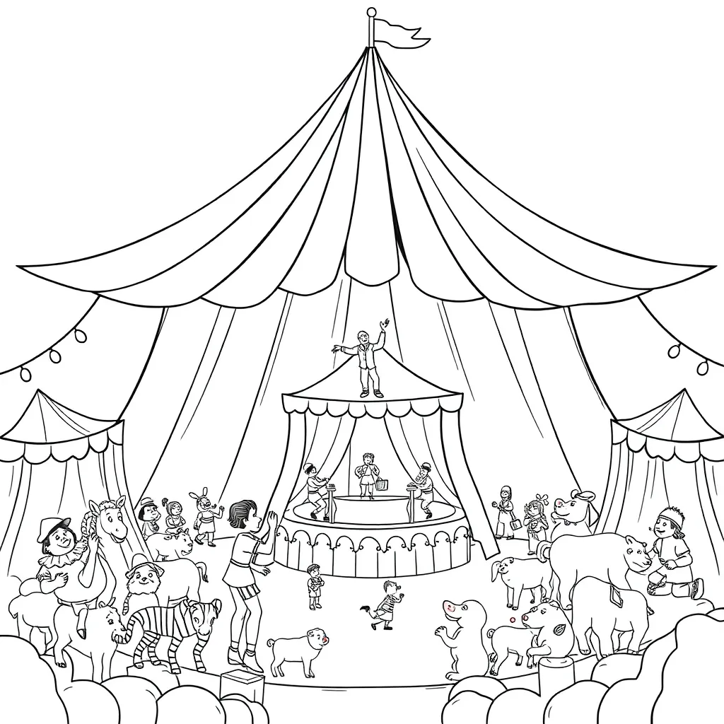 Circus coloring page