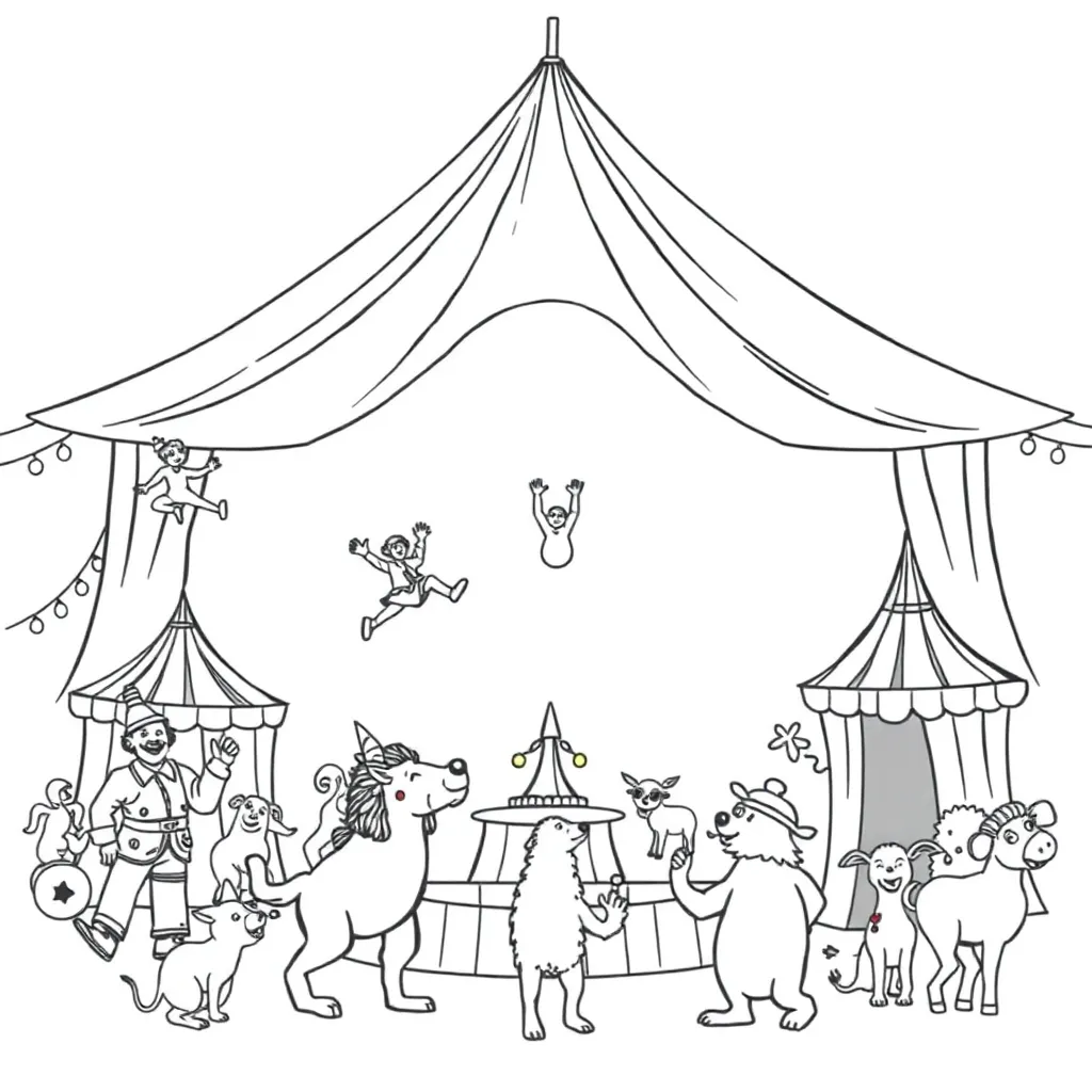 Circus coloring page