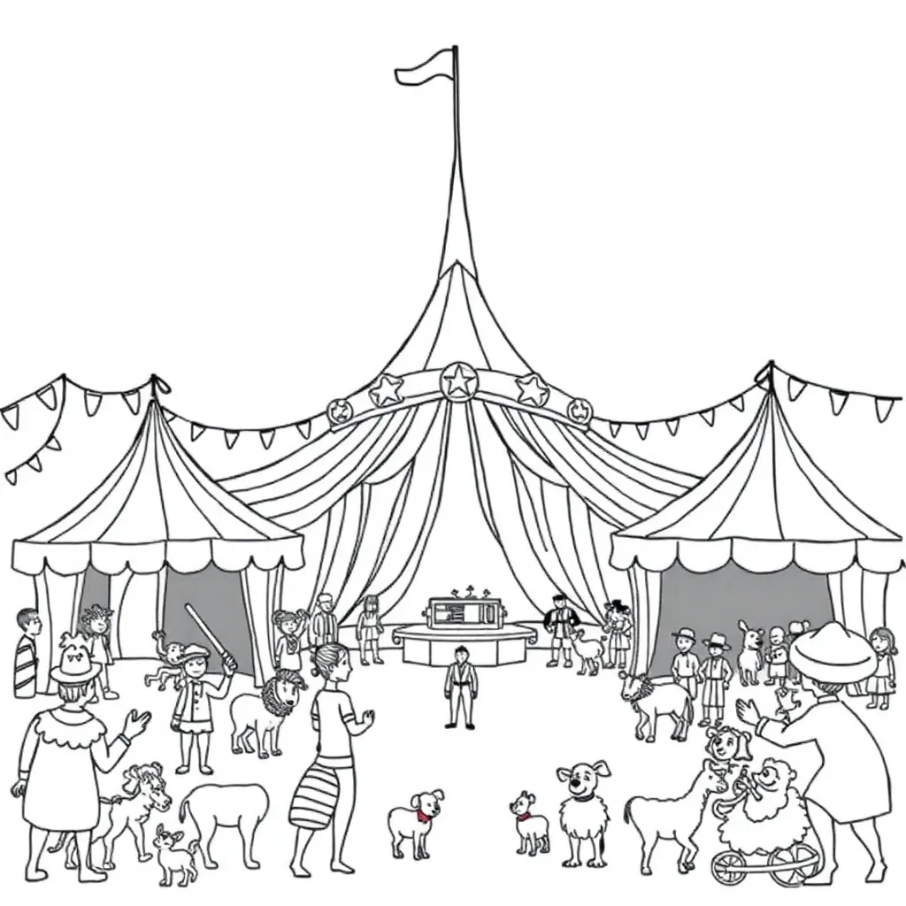 Circus coloring page