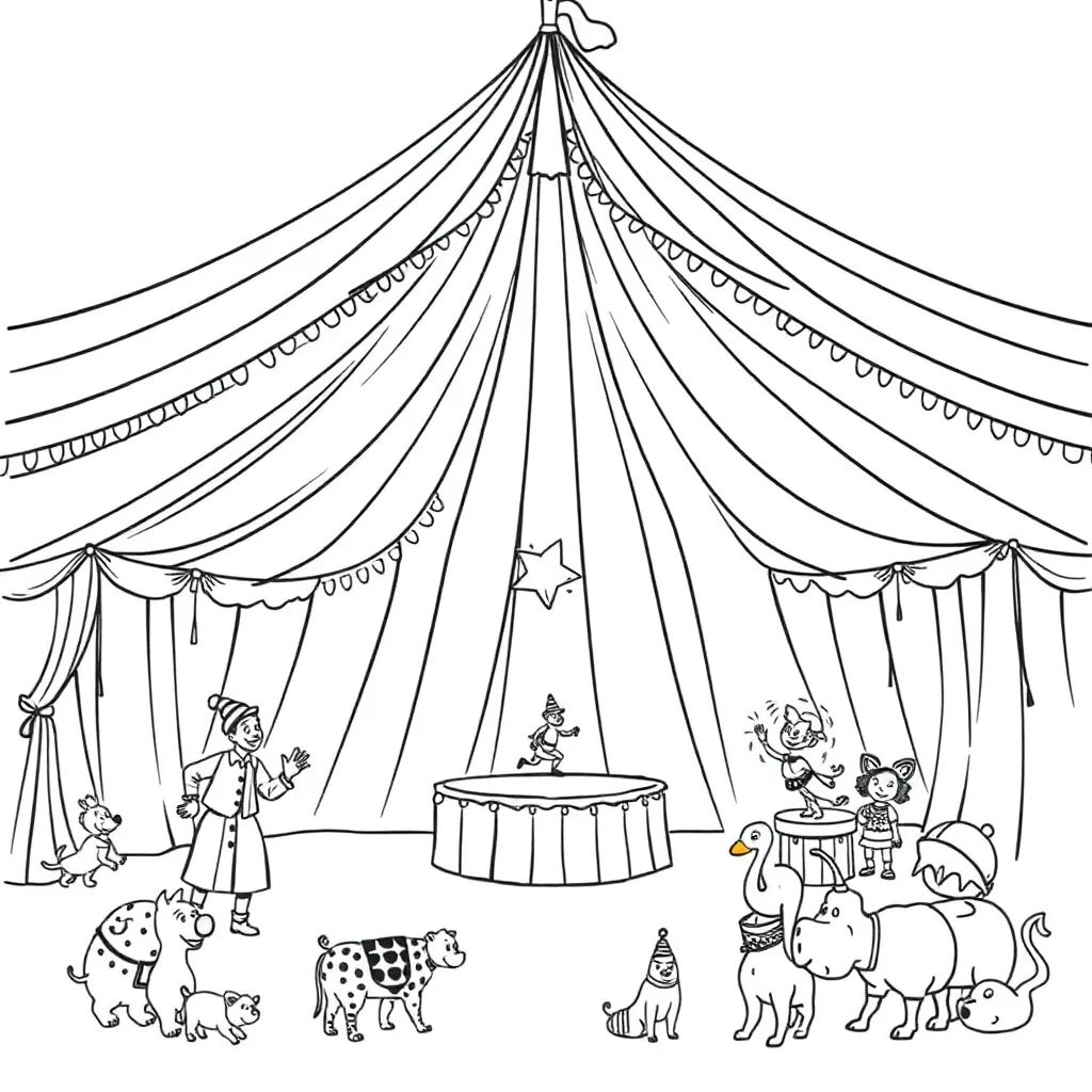 Circus coloring page